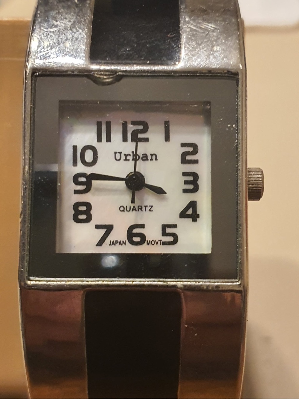 🦋10/$20🦋 Urban Silver/Black Stainless Steel Women's Cuff Watch
